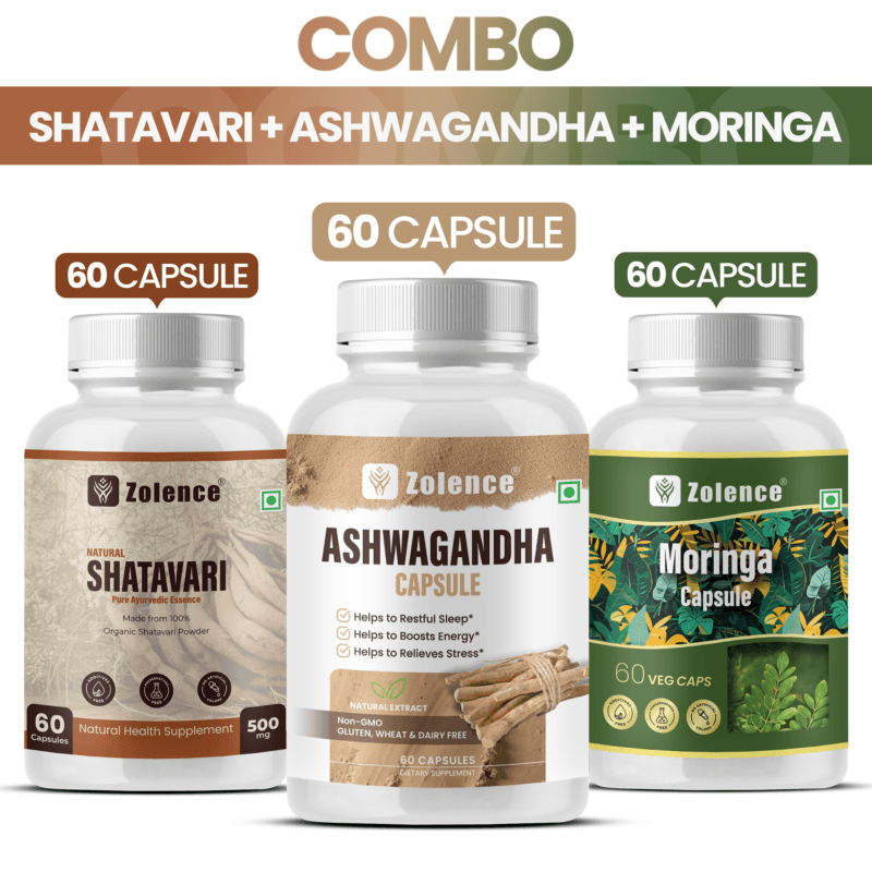Ashwagandha, Moringa and Shatavari Combo batch