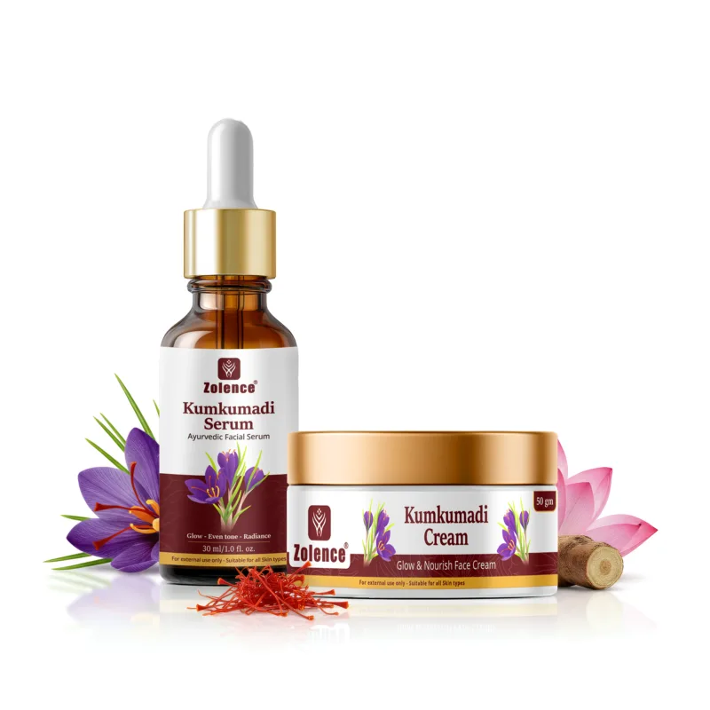kumkumadi cread and serum combo front